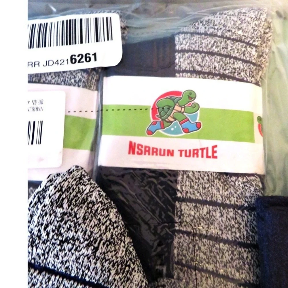 NSRRUN Turtle Wool Compression 4 Pack Running‎ Socks XL Cushioning Arch Support